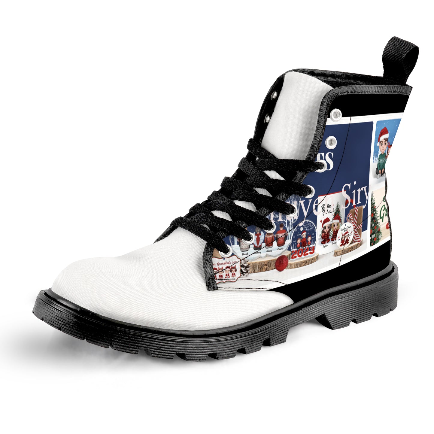 Men's Lace Up Canvas  (Model1203H)(Black)