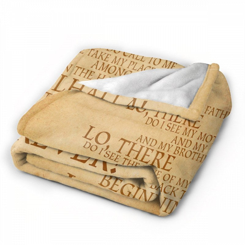 Viking Prayer Throw Blankets