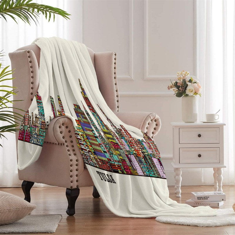 Tulsa Oklahoma Throw Blankets