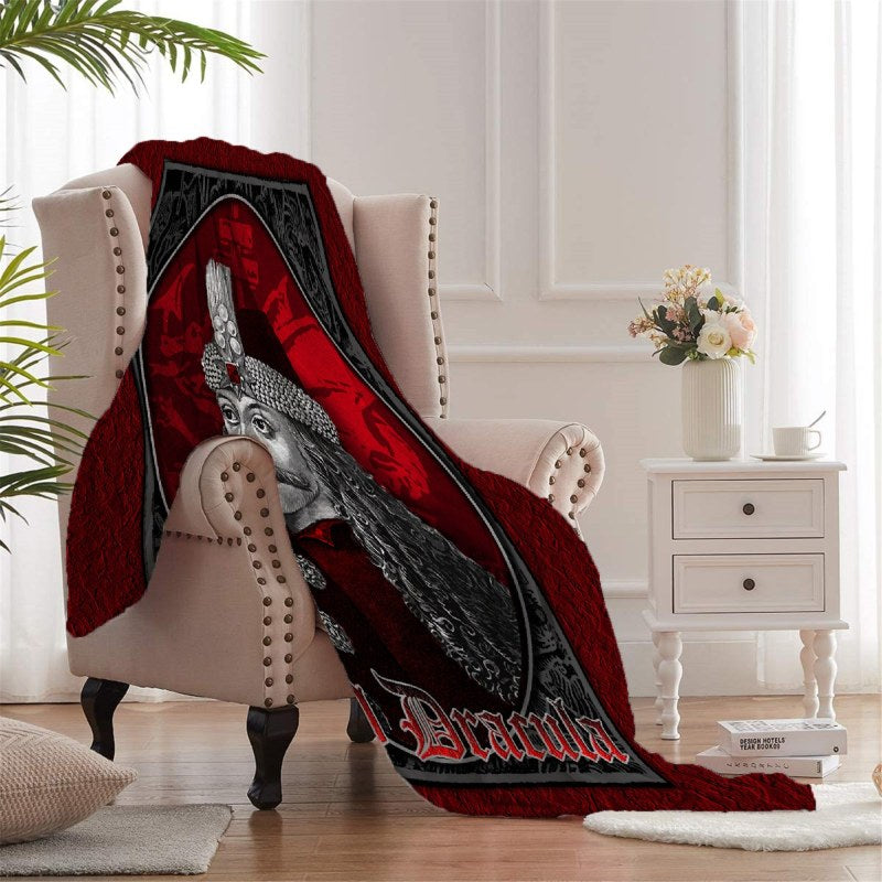 Vlad Dracula Gothic Throw Blankets