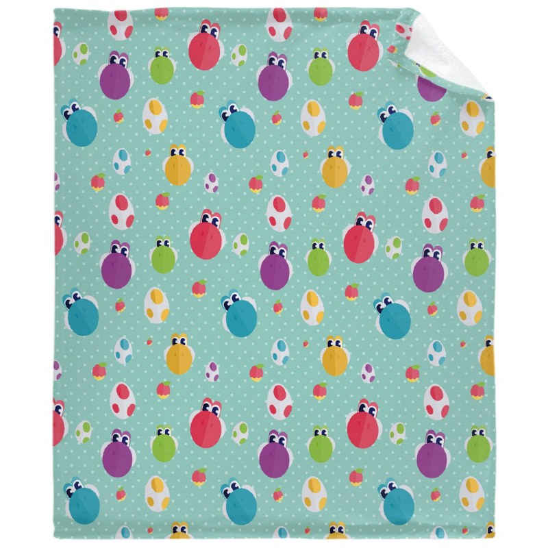 Yoshis Everywhere Throw Blankets
