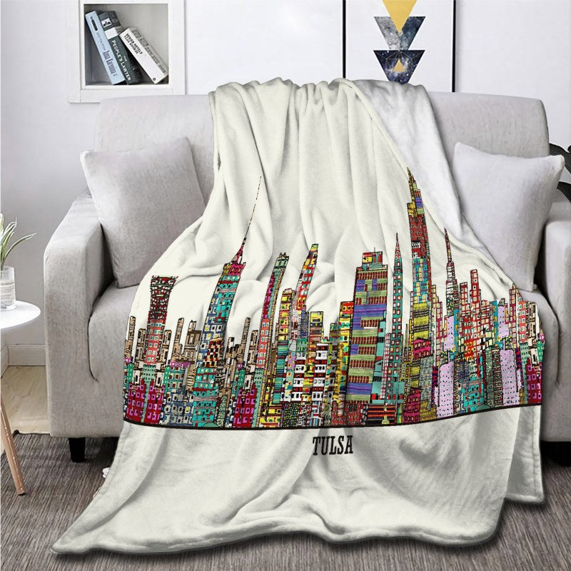 Tulsa Oklahoma Throw Blankets