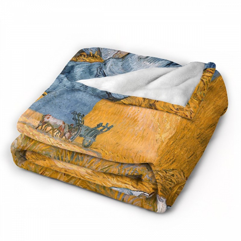 Vince Van Gogh Noon Rest From Work Throw Blankets