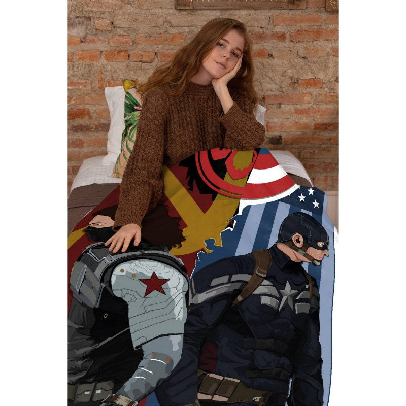 Winter Soldier S0g Throw Blankets