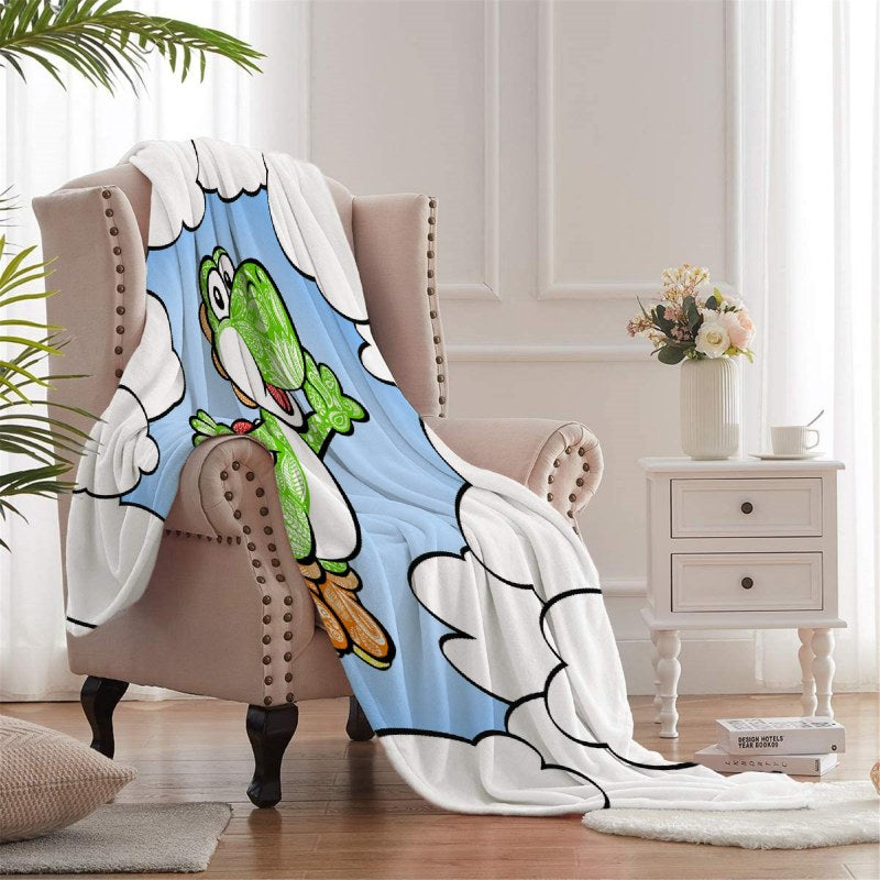 Yoshi In The Sky Throw Blankets