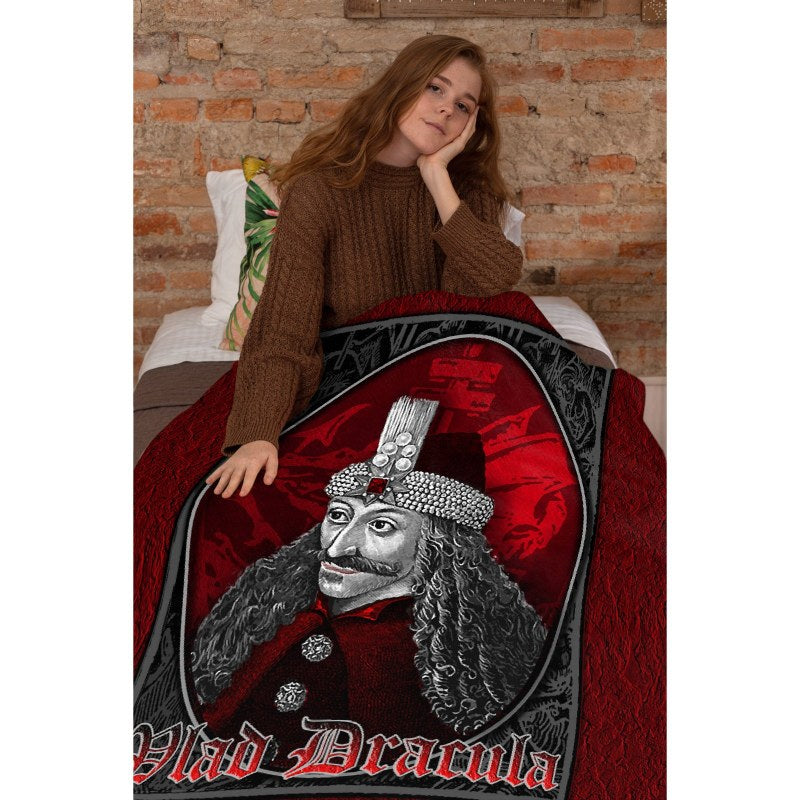 Vlad Dracula Gothic Throw Blankets
