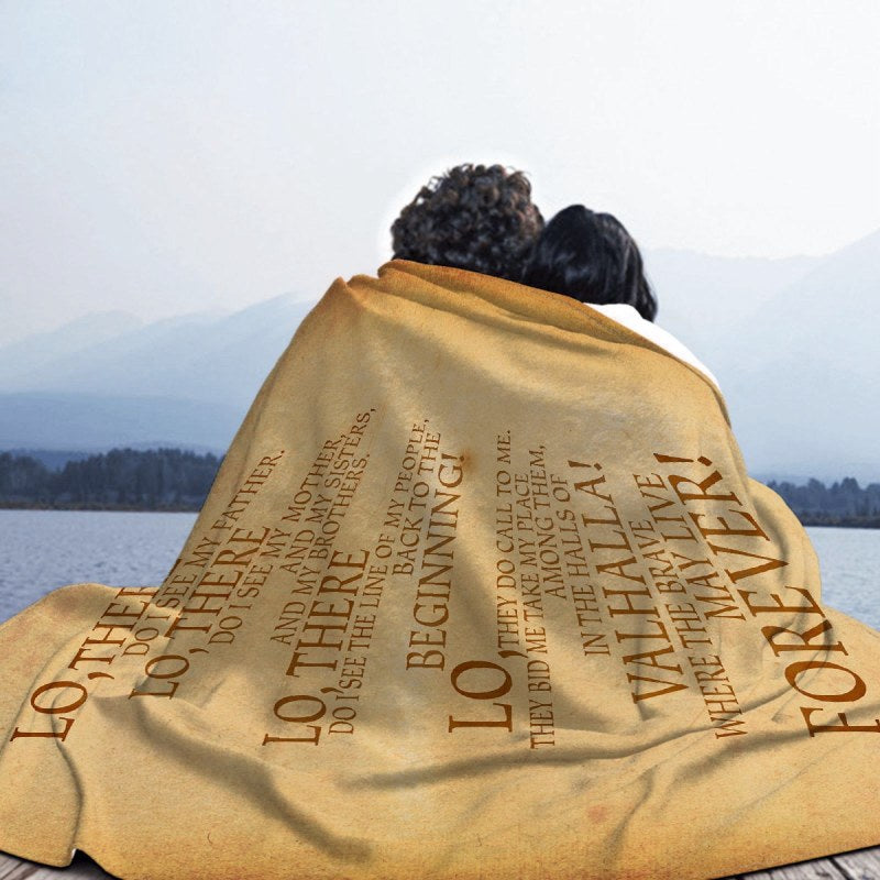 Viking Prayer Throw Blankets