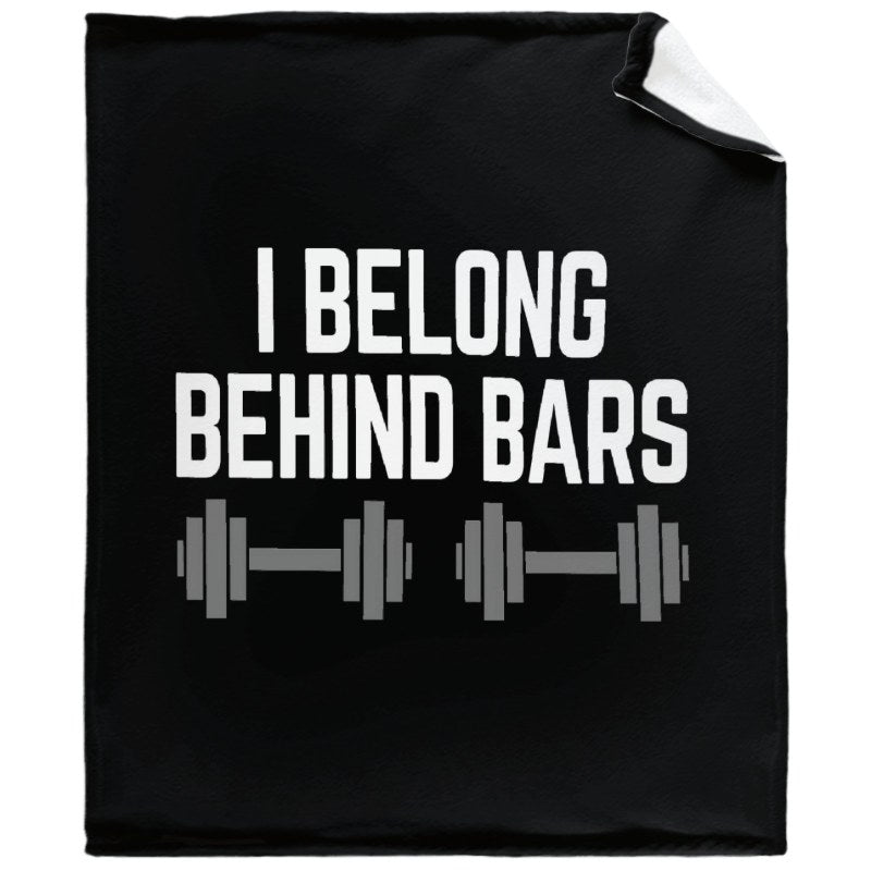 Behind Bars Gym Quote606608 Throw Blankets