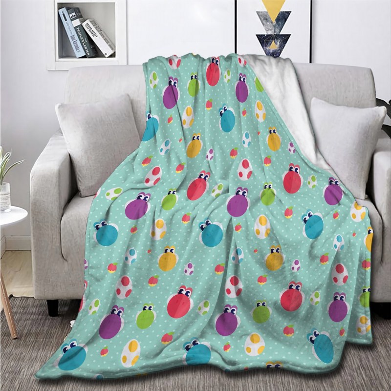 Yoshis Everywhere Throw Blankets