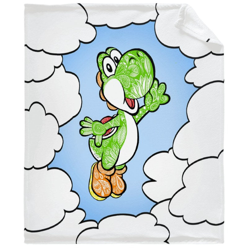 Yoshi In The Sky Throw Blankets