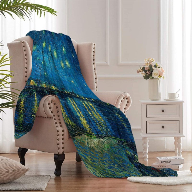 Van Gogh Starry Night Over The Rhone1238283 Throw Blankets