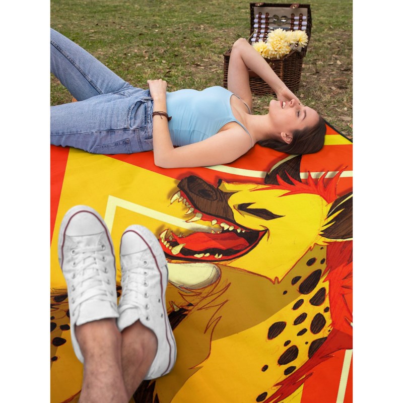 Hyena T57 Fleece Throw Blankets