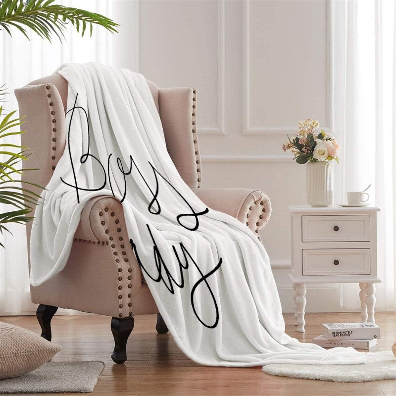 Boss Lady Hand Lettering Throw Blankets