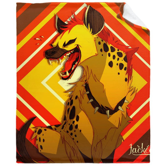 Hyena T57 Fleece Throw Blankets