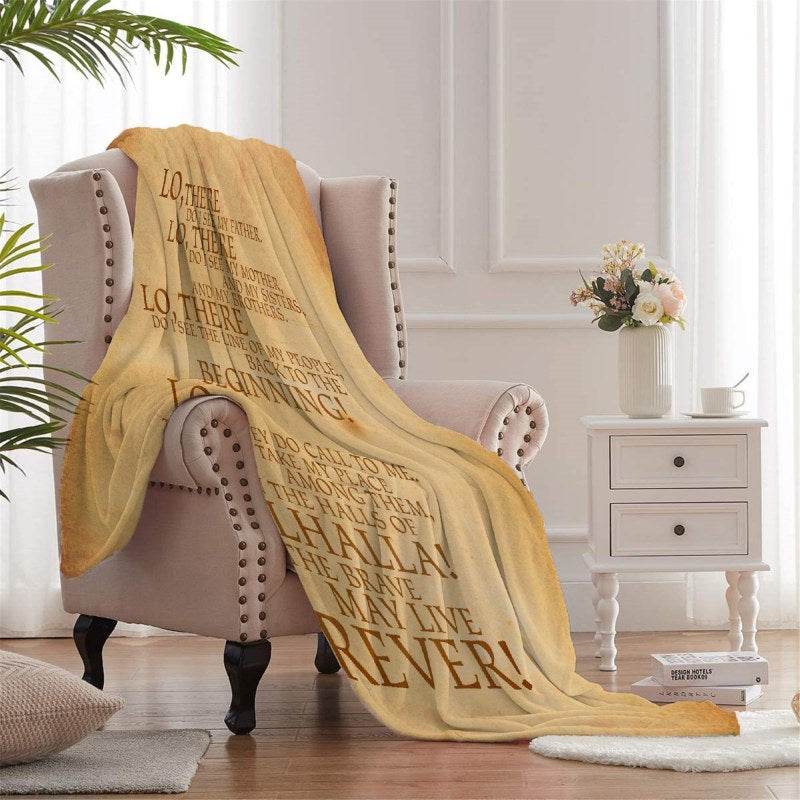 Viking Prayer Throw Blankets