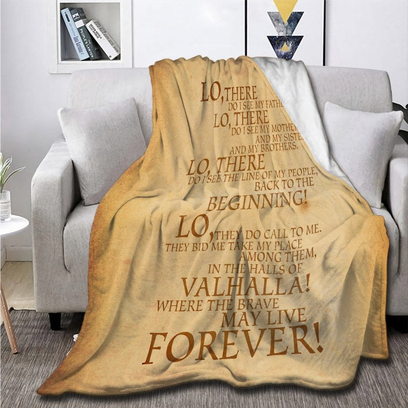 Viking Prayer Throw Blankets