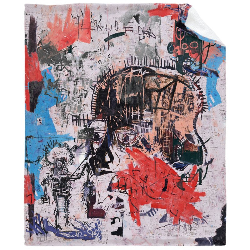 Basquiat Style Throw Blankets
