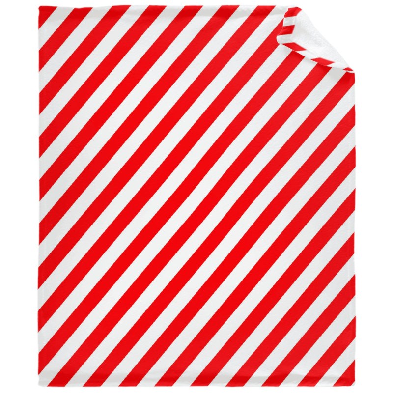 Christmas Red And White Candy Cane Stripes Xmas Holiday Throw Blankets
