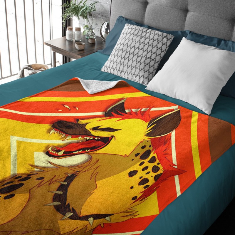Hyena T57 Fleece Throw Blankets