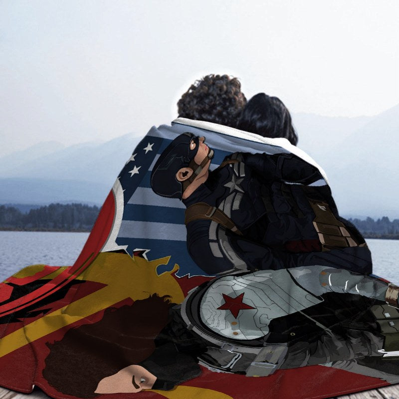 Winter Soldier S0g Throw Blankets
