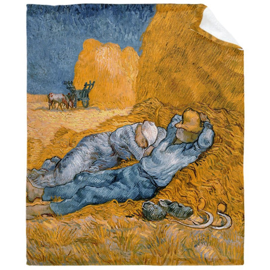 Vince Van Gogh Noon Rest From Work Throw Blankets