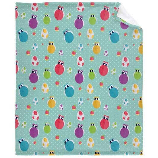 Yoshis Everywhere Throw Blankets